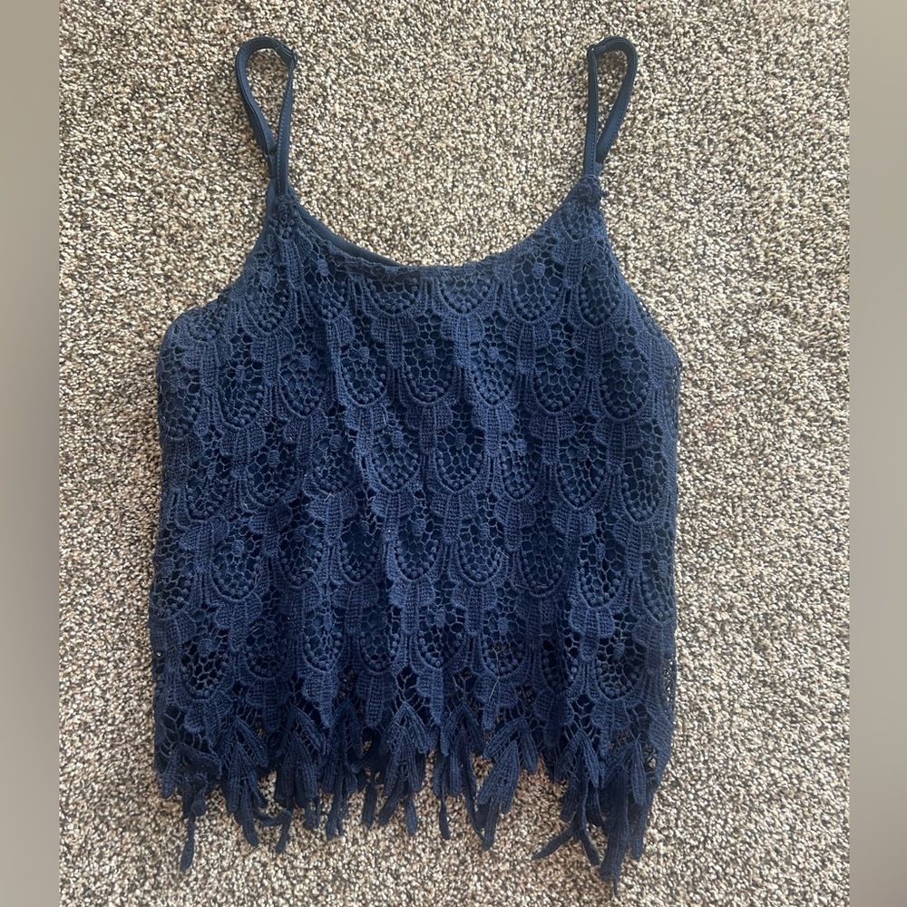 Rue21 Navy Lace Camisole Top